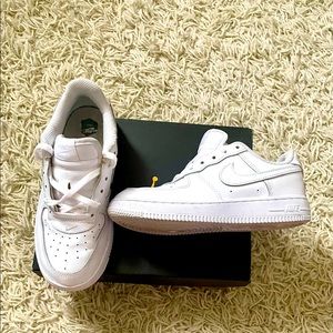 All white (Uptown’s) Air forces Size 2 kids